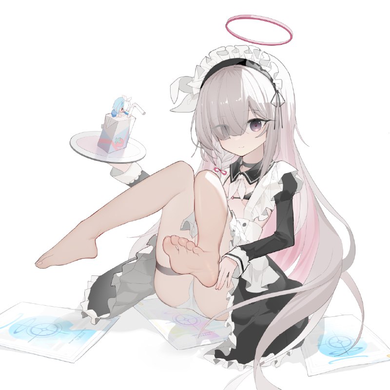  女仆普拉娜#女の子 #女仆装 #萝莉 #蔚蓝档案 #白毛 #裸足 #白丝 #黑丝 #普拉娜 女仆普拉娜#女の子 #女仆装 #萝莉 #蔚蓝档案 #白毛 #裸足 #白丝 #黑丝 #普拉娜