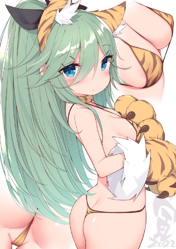 #NSFW 描き初め寅コス山風ちゃん♡ / わたのん@FANBOX開設#R-18 #艦これ #艦隊これくしょん #山風 #おっぱい #尻神様 #山風病 #もしかして