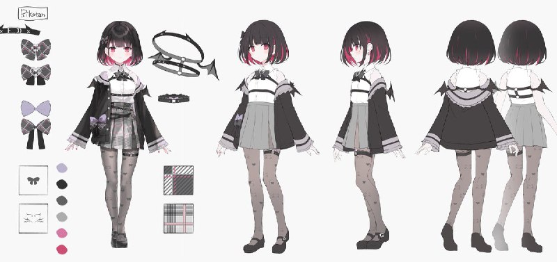 Rikotan先生の新衣装お仕立てしました…！😈🖤#りこあーと