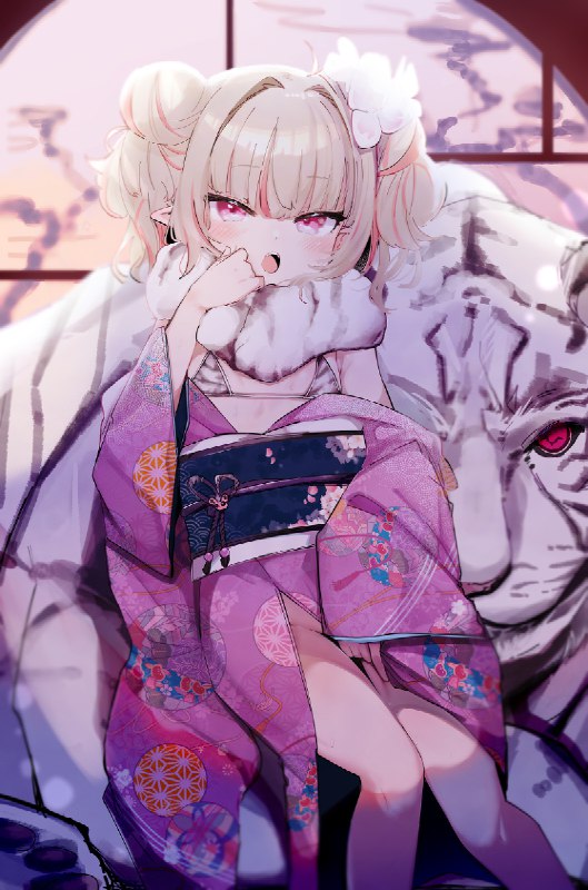 年賀絵2022 / 空住キオ#バーチャルYouTuber #にじさんじ #魔界ノりりむ #着物 #年賀絵