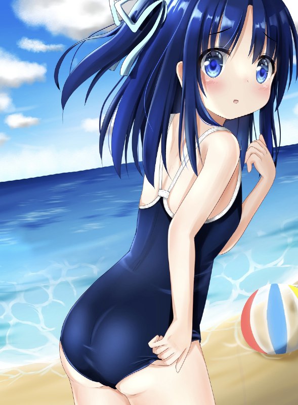 1/17 / のーみ⊗ 2/2#オリジナル #スクール水着 #スク水 #美少女 #ロリ #うちの子 #うちのこ #競スク #尻