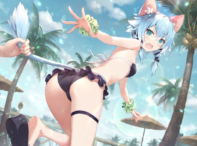 シノン（水着） / 我美蘭☆C991日目西ひ36b#SAO #ソードアート・オンライン #シノン #尻神様 #シノン(SAO) #水着 #ケモしっぽ #獣耳 #剥ぎ取りたいパンツ #SAO10000users入り