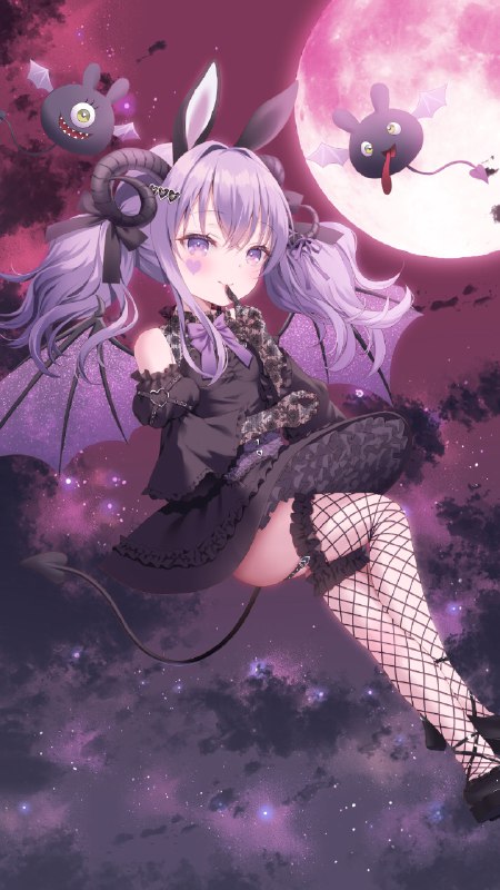 悪魔メルヴィナちゃん🐰🦇 / id=116526936 / 千歳坂すず #オリジナル #うさ耳 #メルヴィナ #悪魔 #悪魔っ娘
