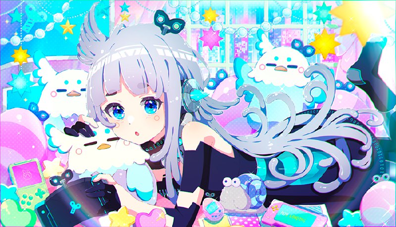 杏戸ゆげ（ @Uge_And ）様のチャンネルアートのお写真ご用意させていただきました！🕊お誕生日おめでとうございます🎂🎉#杏戸ゆげ #ゆげいじゅつ ▼CHANNEL▼