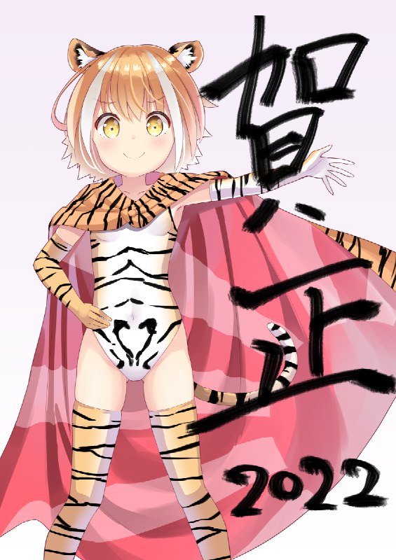 賀正2022 / 天壌りゅか#オリジナル #年賀状 #寅年