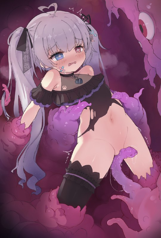  （ '▿ ' ）#R-18 #女の子 #拘束 #触手 #淫紋 （ '▿ ' ）#R-18 #女の子 #拘束 #触手 #淫紋