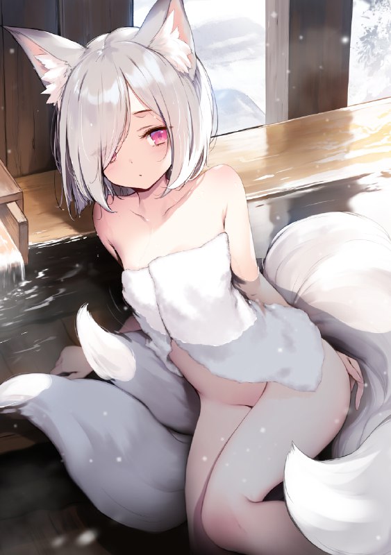 妖狐ちゃん#R-18 #ケモミミ #オリジナル #温泉妖狐ちゃん#R-18 #ケモミミ #オリジナル #温泉