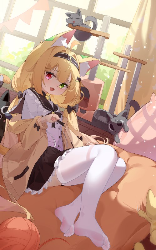 稿  灯火橘猫猫小小的香香的 / id=116676937 / 柠檬静静静静 #白丝 #雪糕 #少女 #萝莉 #插画