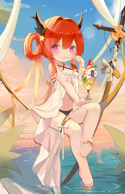 不仅可爱，还很强 #铜萝烧20220828 明日方舟史尔特尔スルト | 黑白绘卷 #pixiv 