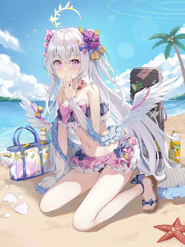 无题 / 绊 1/2#ブルーアーカイブ #白洲アズサ #水着 #ブルーアーカイブ10000users入り #フレアビキニ