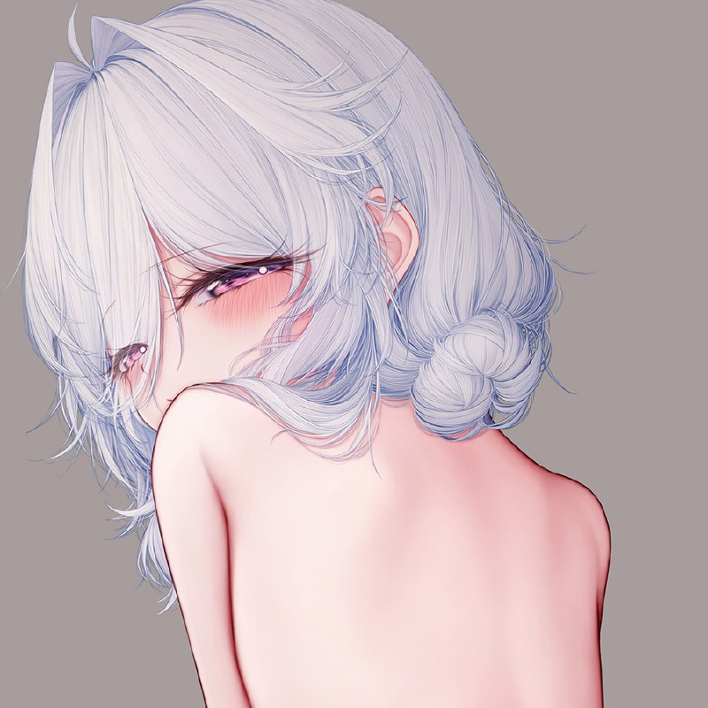 「エッチ...して♡」 / id=117629802 / 若葉 ◆抱き枕ｶﾊﾞｰ発売中！ 1/3#R-18 #オリジナル #背中 #ふともも #ロリ #見返り美人