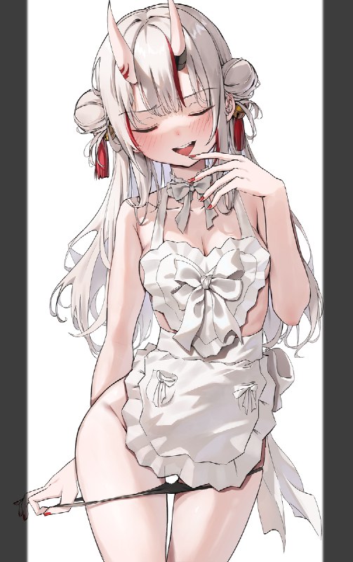  .#ホロライブ #hololive #百鬼あやめ #裸エプロン