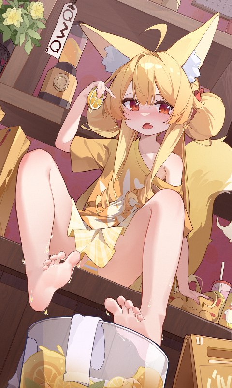  看好了柠檬茶是怎么做的, 我只示范一遍~#R-18 #萝莉 #雪糕 #少女 #裸足 #光脚 #插画 #檬檬狐 看好了柠檬茶是怎么做的, 我只示范一遍~#R-18 #萝莉 #雪糕 #少女 #裸足 #光脚 #插画 #檬檬狐