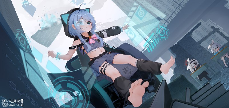 2024.3.29绘图 / id=117349407 / Date锶氚麻酱 1/2#时依 #萝莉 #貧乳 #足裏 #裸足 #霍金 #アロプラ #風景