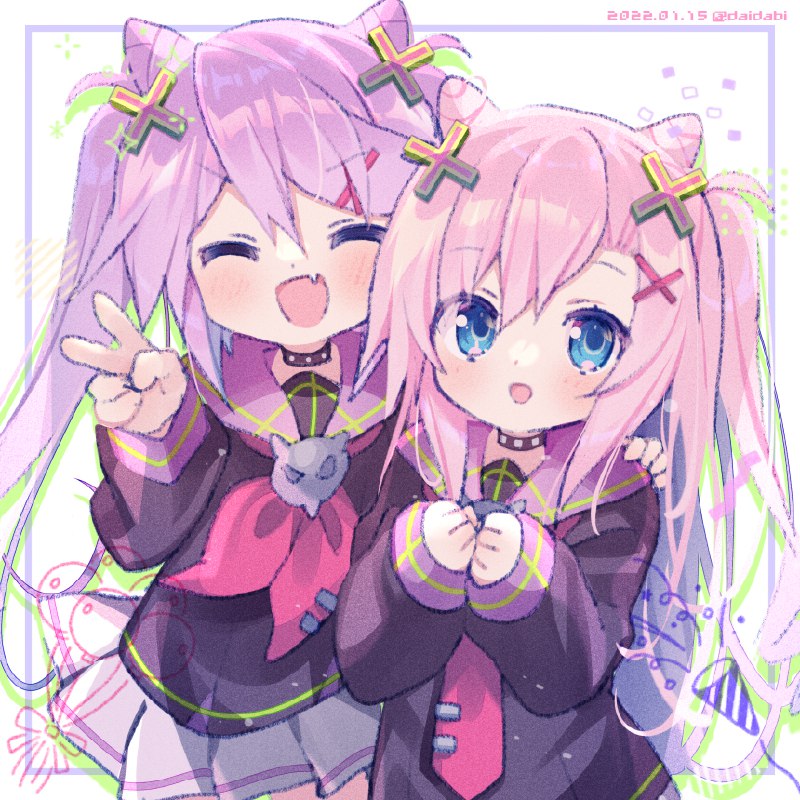 GABU&ELL 5th!! / omimo 2/2#オリジナル #双子 #ツインテール #ツーサイドアップ #セーラー服