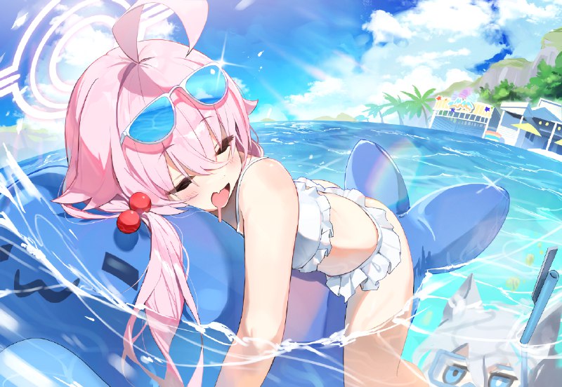 うへ~ / id=117309297 / MILTEA #ブルアカ #ブルーアーカイブ #BlueArchive #小鳥遊ホシノ #ホシノ #水着 #海 #女の子