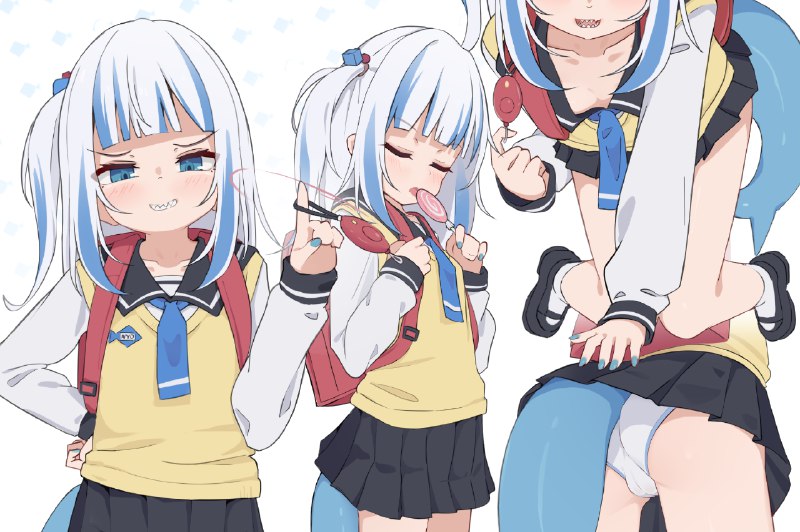  shork_JS#バーチャルYouTuber #GawrGura #しっぽ #ぱんつ #がうる・ぐら #gawrt #ロリ