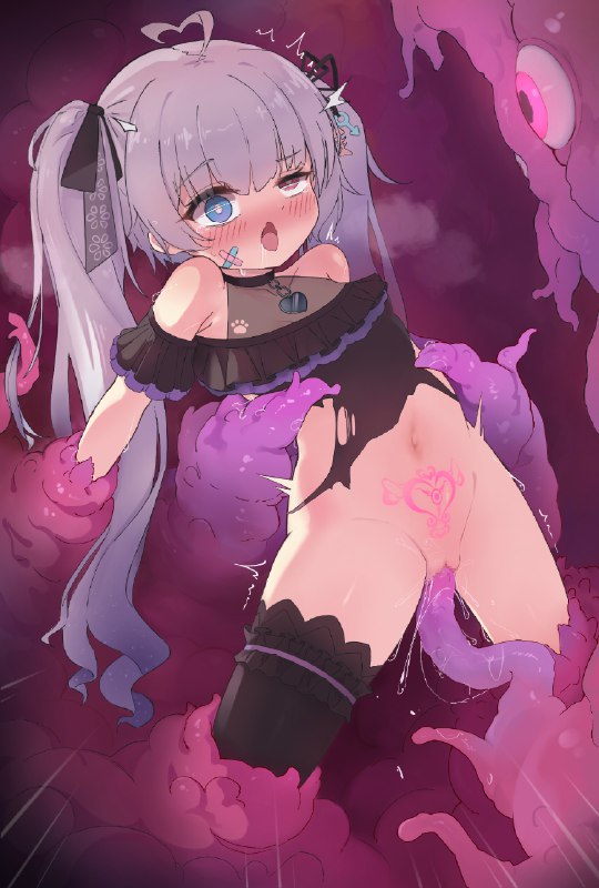  （ '▿ ' ）#R-18 #女の子 #拘束 #触手 #淫紋 （ '▿ ' ）#R-18 #女の子 #拘束 #触手 #淫紋