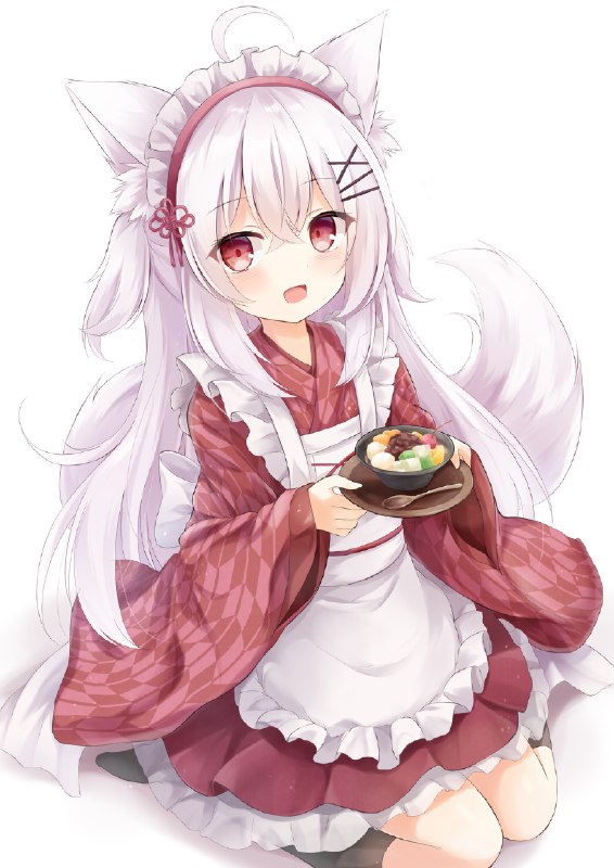 和風メイドちゃん / Lamina#女の子 #狐耳 #和風メイド #あんみつ