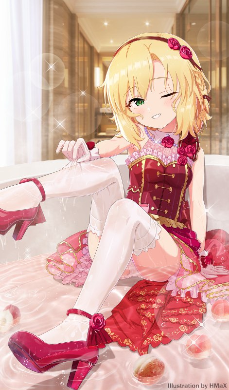 桃ジュース / id=116763038 / HMaX #櫻井桃華 #アイドルマスターシンデレラガールズ #スターライトステージ #デレステ #濡れ透け #白スト #絶対領域 #デレマス