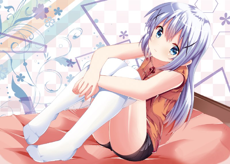 お座りチノちゃん / 琥珀銀#チノ #香風智乃 #ごちうさ #ご注文はうさぎですか? #ごちうさ1000users入り #ショートパンツ #ベッド