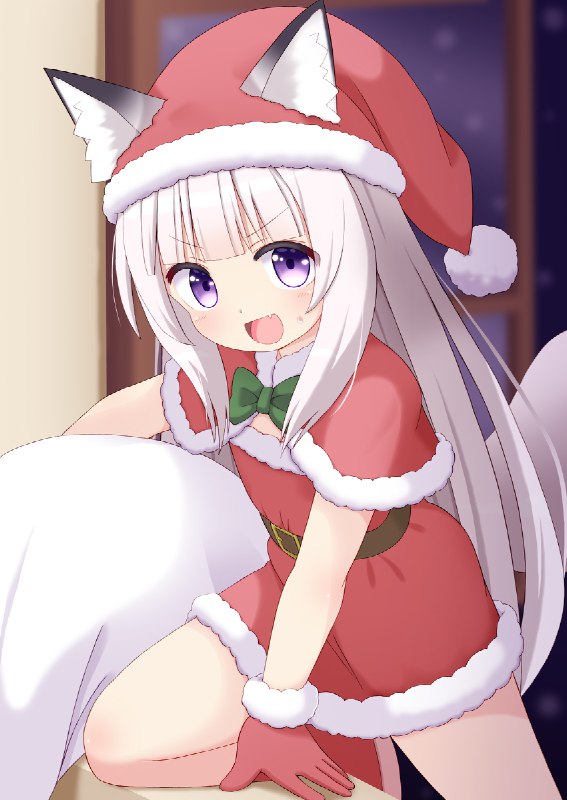 なんとか間に合っためりーくりすます！ / 藻蔵（もぐら）#オリジナル #女の子 #ケモミミ #狐耳 #クリスマス2021