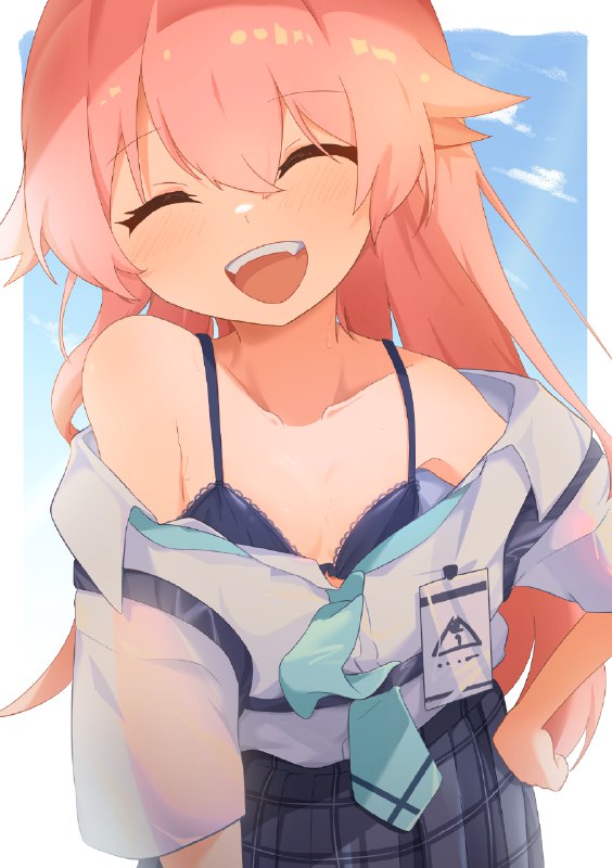 無題 / id=117667433 / 8七兔(七兔雨姬) #小鳥遊ホシノ #ブルーアーカイブ #ブルアカ #気になる胸元 #オフショルダー #半脱ぎ #貧乳 #いっぱい笑う君が好き #BlueArchive