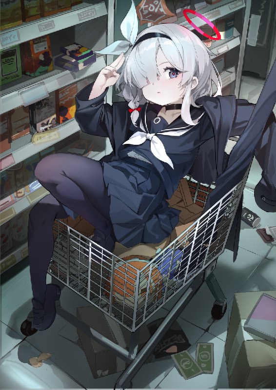  プラナ#插图 #日系 #萝莉 #黒スト #ブルーアーカイブ #プラナ(ブルーアーカイブ) #同人