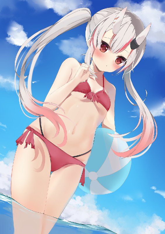  夏お嬢#百鬼あやめ #百鬼絵巻 #ホロライブ2期生 #ホロライブ #VTuber #バーチャルYouTuber #水着