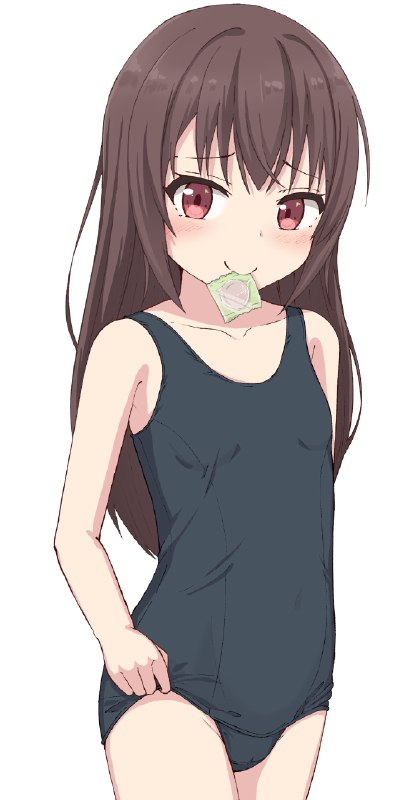 メスガキちゃんの挑発行為その４ / たかしまひろファンボ12/11#オリジナル #スクール水着 #ロリ #JS #スク水 #咥えゴム #メスガキ