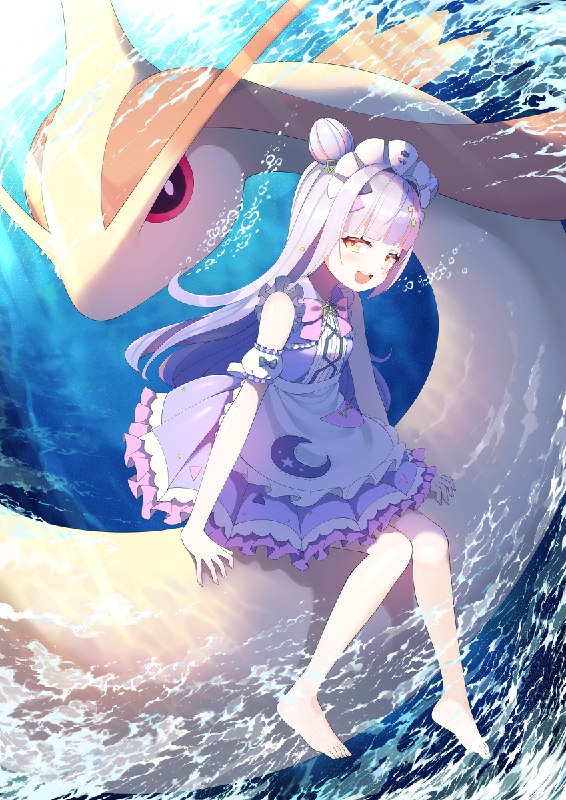 ミロカロス&シオンちゃん / かげ#紫咲シオン #シオンの書物 #ホロライブ #VTuber #バーチャルYouTuber #メイド服 #ミロカロス #ポケモン