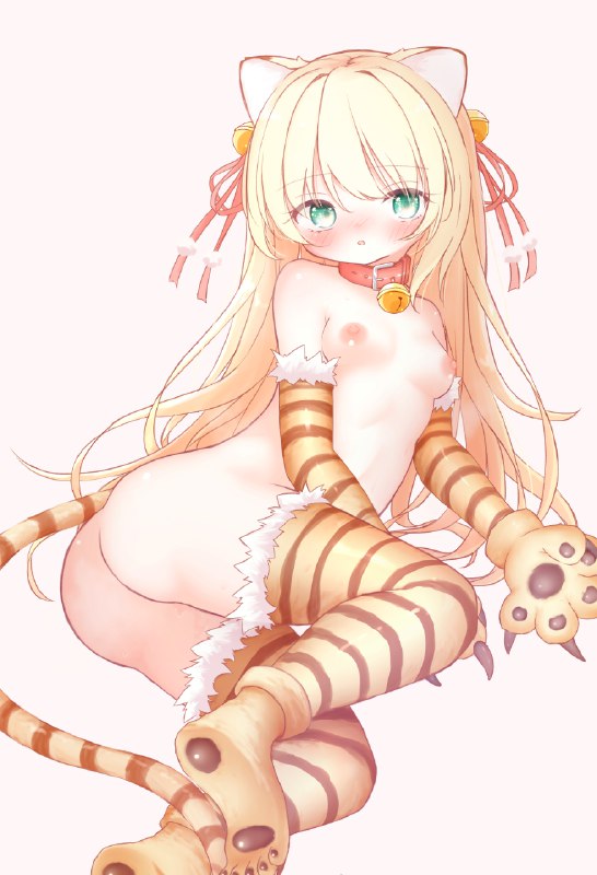  描き初め寅娘！！#R-18 #ケモ耳 #全裸 #ニーソ #裸ニーソ #首輪 描き初め寅娘！！#R-18 #ケモ耳 #全裸 #ニーソ #裸ニーソ #首輪