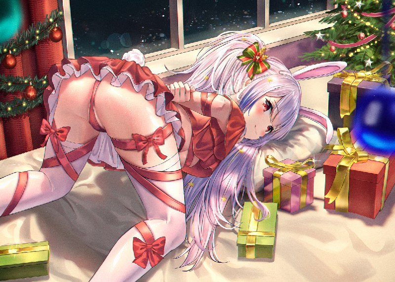 CM / Haru#girl #女の子 #クリスマス #尻神様 #ぱんつ #白タイツ #美脚 #うさみみ
