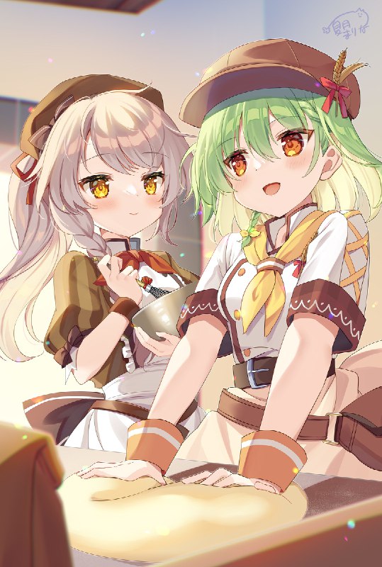 ライムギちゃんとコムギちゃん / 夏月まりな#フラワーナイトガール #コムギ(花騎士) #ライムギ(花騎士)