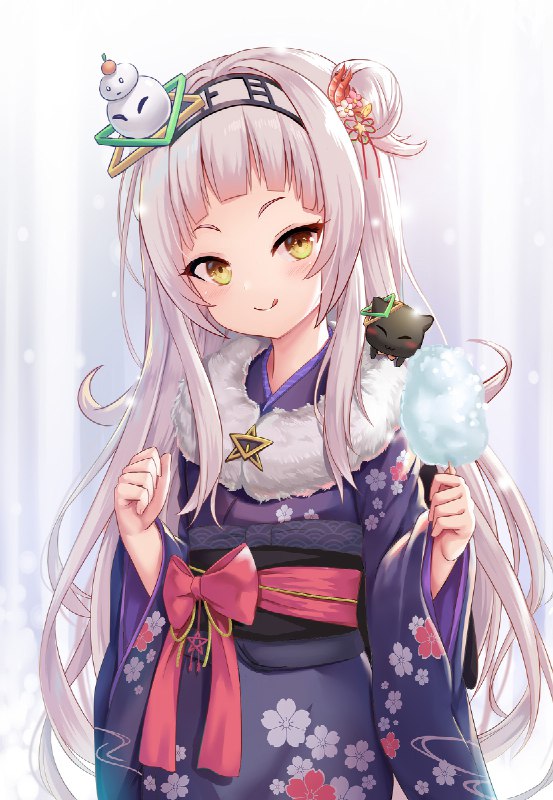 正月シオンちゃん / ミルクセーキ#ホロライブ #紫咲シオン #バーチャルYouTuber #着物