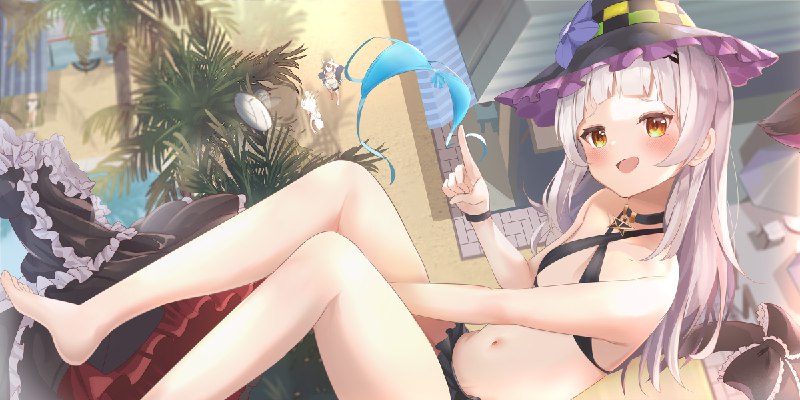 #NSFW 紫咲シオン / 無人#R-18 #バーチャルYouTuber #VTuber #ホロライブ #hololive #紫咲シオン #裸足 #水着 #バーチャルYouTuber5000users入り