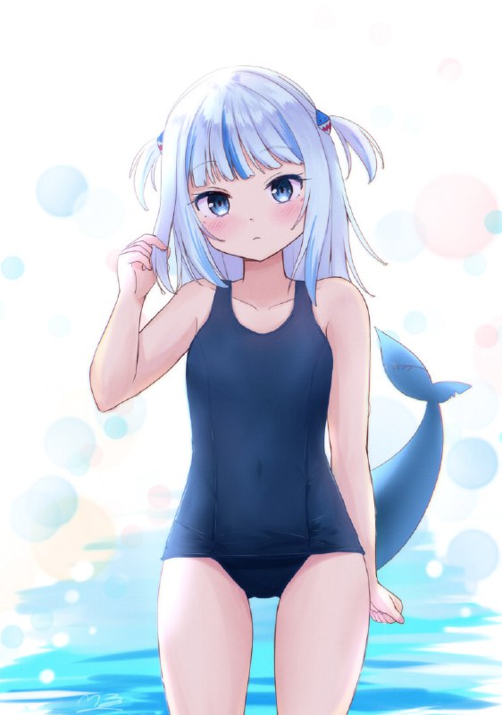  ぐら スク水❤#がうる・ぐら #GawrGura #HololiveEN #スク水 #旧スク #gawrt #VTuber