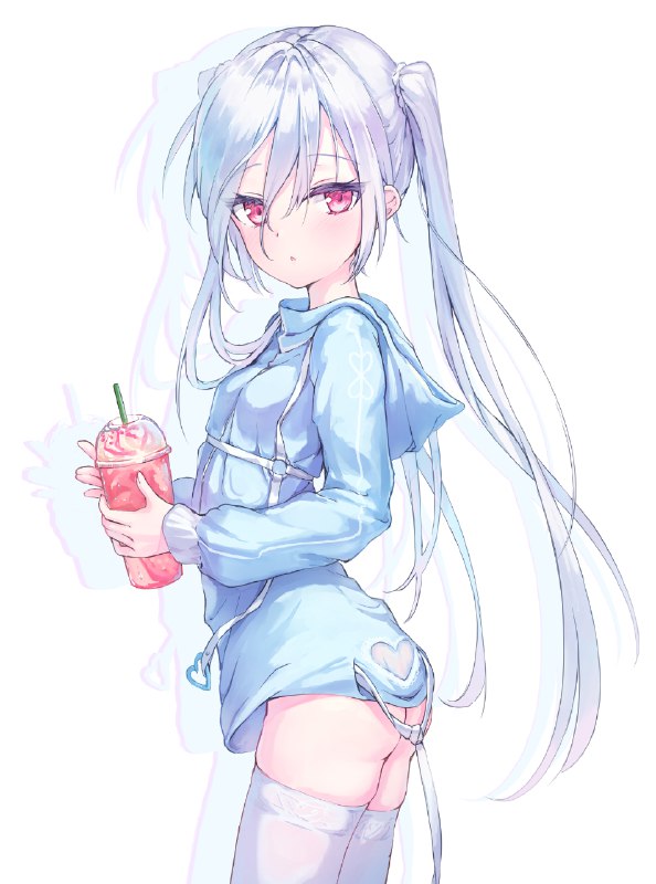  サブカル系てんし#オリジナル #女の子 #白髪 #ツインテール