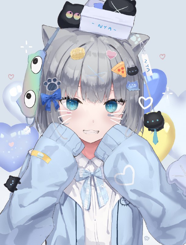 %mid% 💙#VTuber #猫耳 #バーチャルYouTuber #なちょ猫 #Nachoneko #Nyaacho