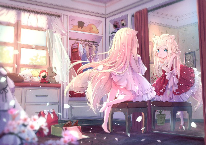 茶會前 / id=116657359 / どうどう-榛小豆 (綠色豌豆) #女の子 #オリジナル #背景