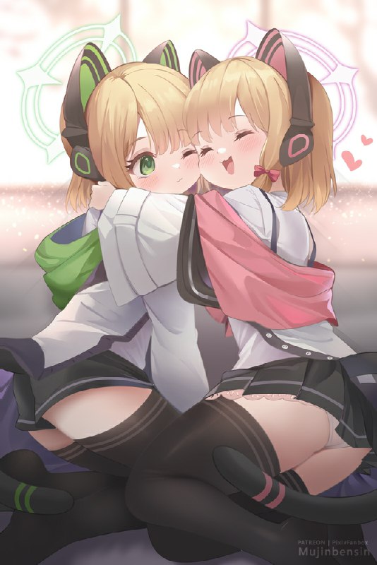 才羽ミドリ&才羽モモイ | 無人 #pixiv 