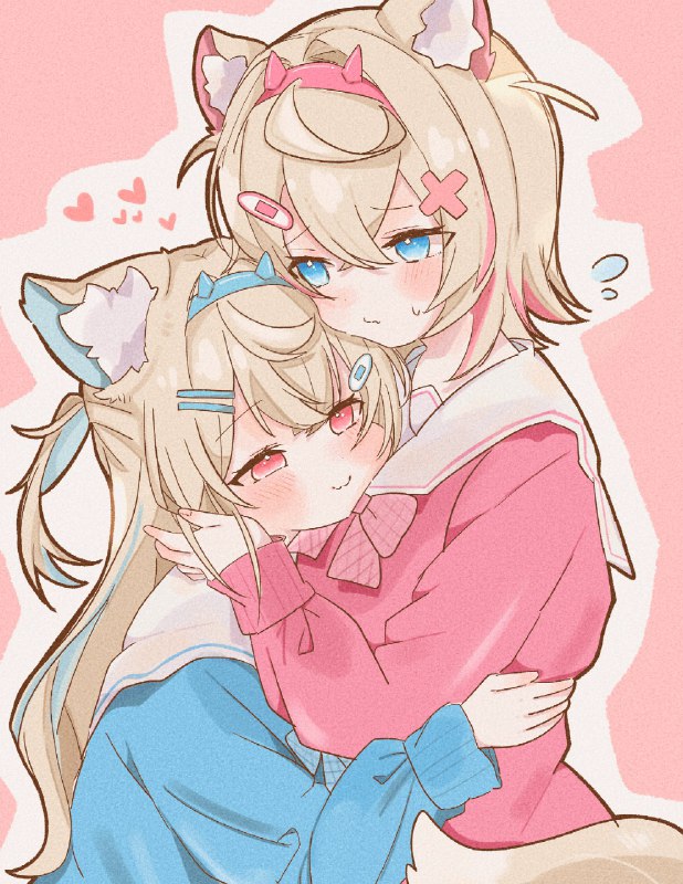 贴贴❤️~via 菠萝烧麦