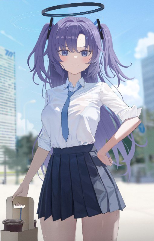 我们所说的夏天啊，不正是女孩子们纤薄衣料下隐隐约约的内衣吗（bushi当然还有反射着刺眼阳光的白衬衣和松松垮垮的领带，以及正在凝结水珠的冰咖啡还有，肥肥的大腿！#美图  #碧蓝档案