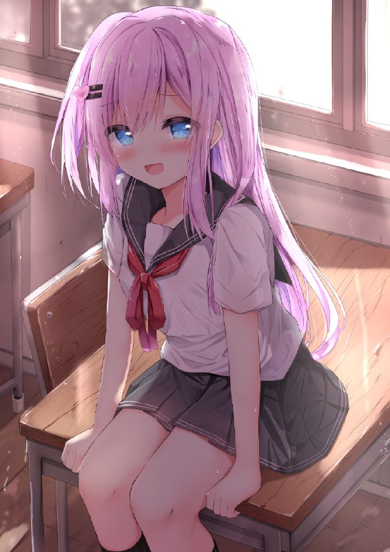 74663991(1055457_ふぇありぃあい＠FANBOX)_JCちゃん_[教室#傍晚#水手服#女孩子#long pink hair#原创10000users加入书籤]