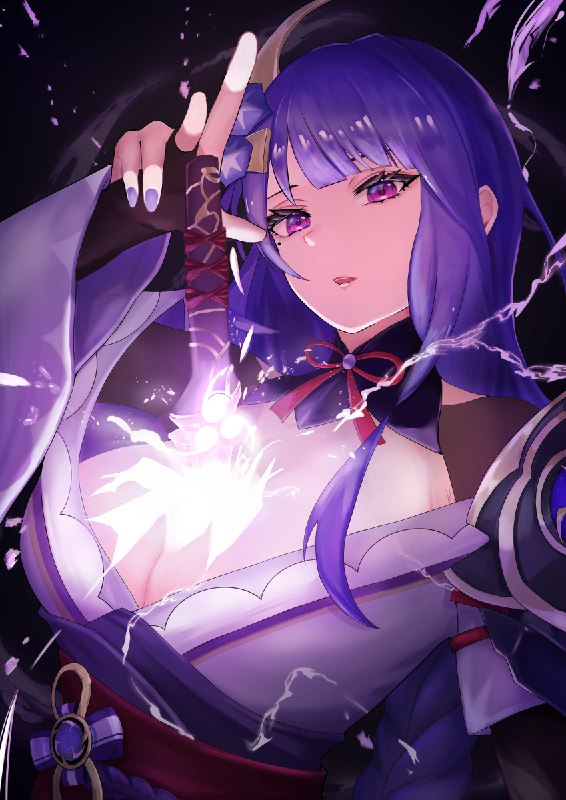 Title 雷電将軍   Tags #RaidenShogun #雷电将军   From Pixiv