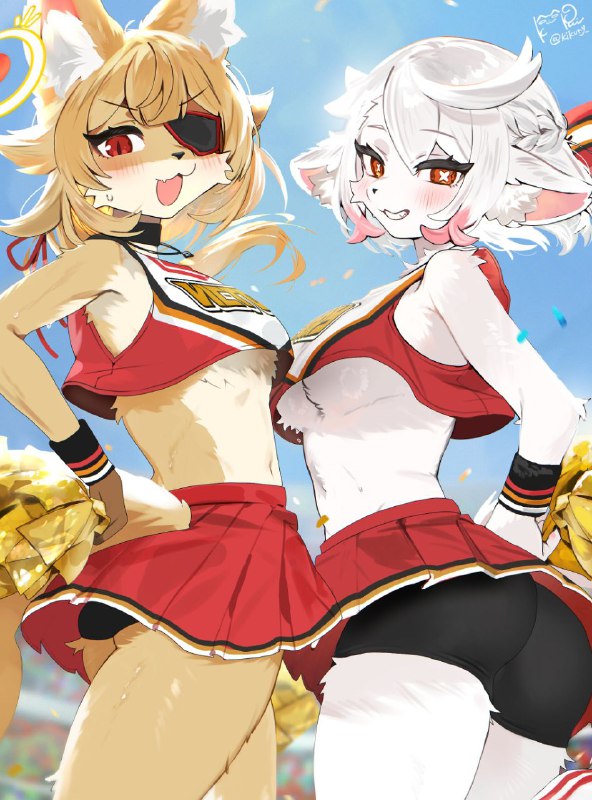 🍀SFW🎨kikury#SFW #furry #拉拉队via 泽 邱 from 秋の兽舍