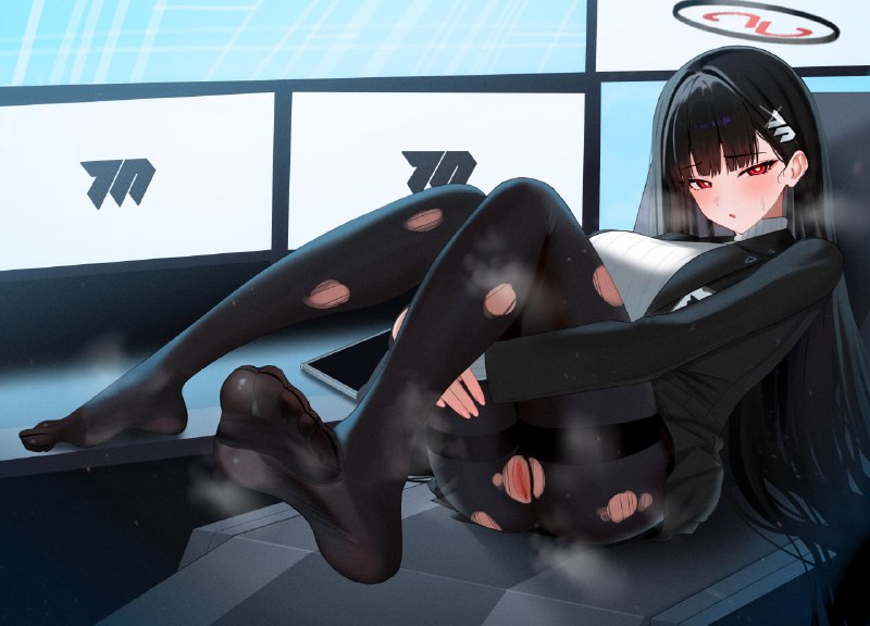 #みじかよ #mizikayo#調月リオ #调月莉音 #黑丝 #黑裤袜 #足 #插画