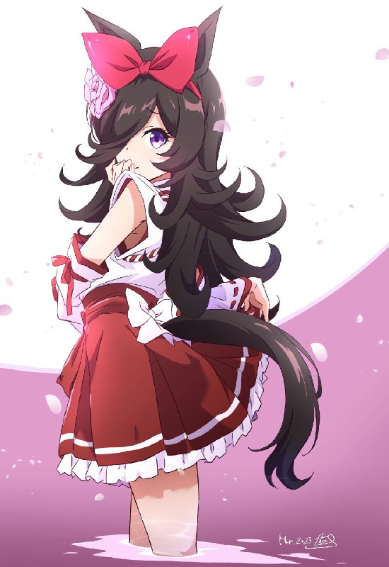 🍚ライスちゃん🥕×㊗️HBD🎉×🎀巫女の日⛩#ライスシャワー生誕祭2023#ウマ娘