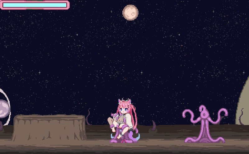 #游戏 #未来みるく #ACT# 泰蕾莎小游戏！对不起，让你久等了！小泰蕾莎小游戏已经完成！ ！故事不多，但设定是这样的这就像为夺回你坠落的神秘星球上的零件而战斗......！更重要的是...它包括语音！ ！ （好可爱！！H场景是失败时的色情场景和近距离受到伤害时的色情动作