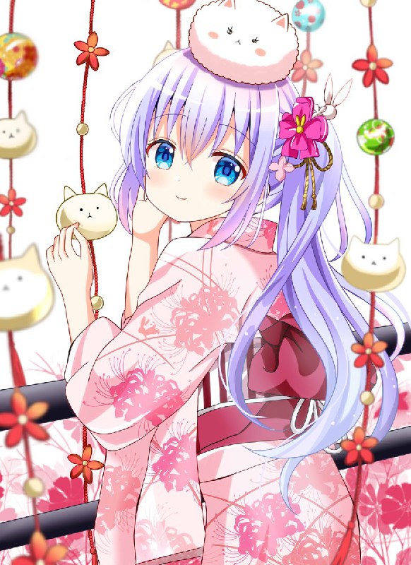 浴衣ごちうさ①ポニテチノちゃん
